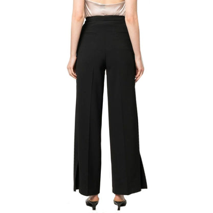 BLANCA VITA Black Elastane Casual Pants
