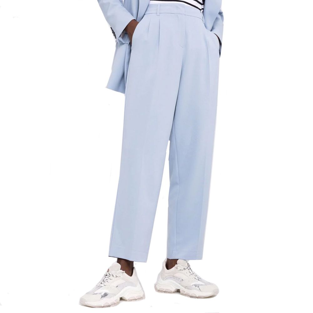 BLANCA VITA Blue Elastane Dress Pants