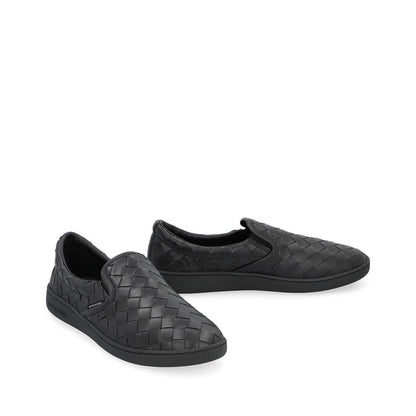 Bottega Veneta Black Calfskin Low Top Sneakers