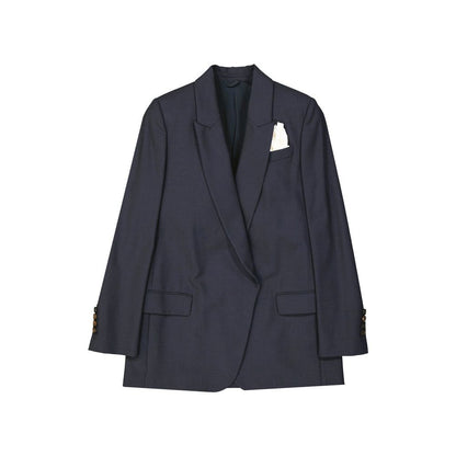 Brunello Cucinelli Blue Virgin Wool Jackets And Coat