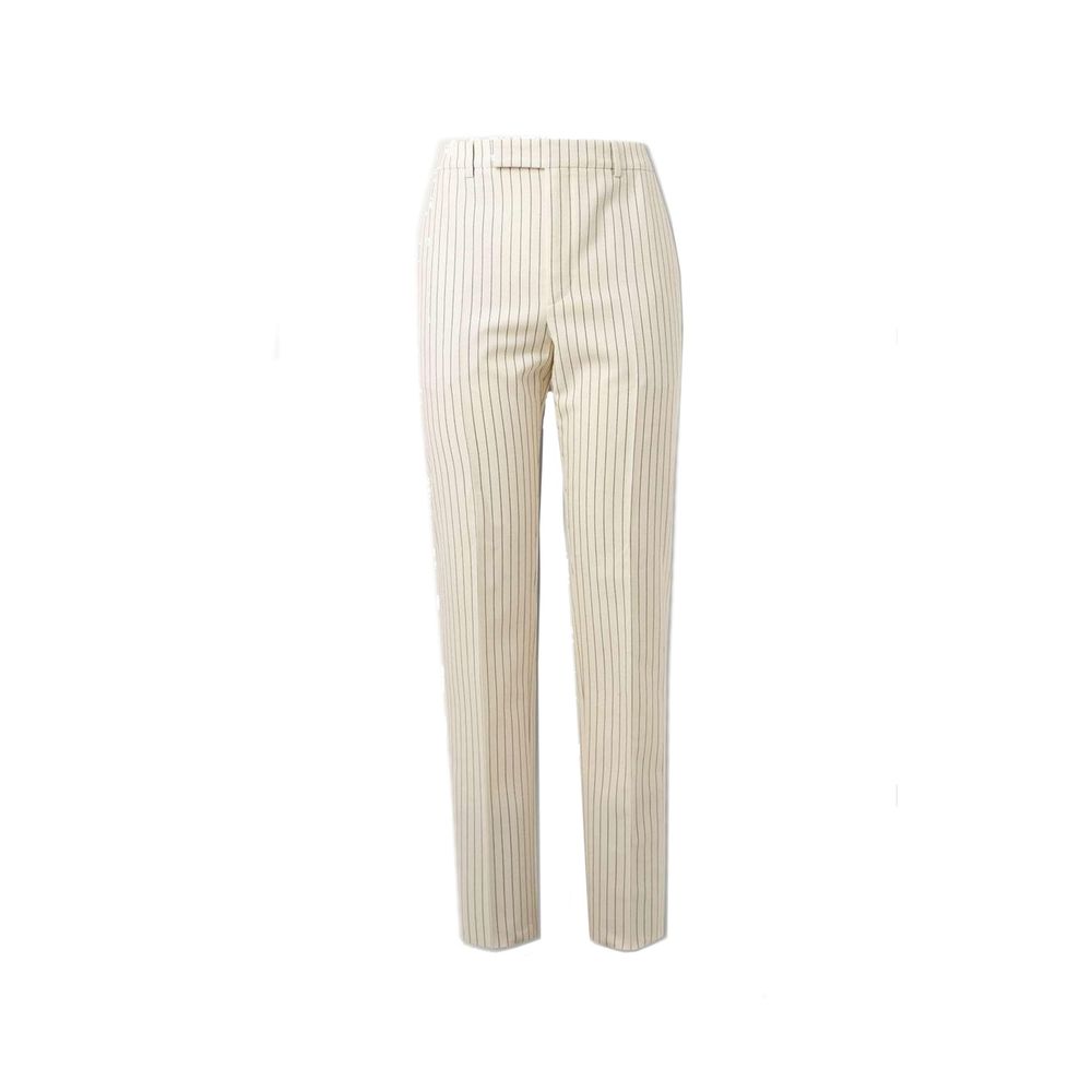 Celine White Wool Flared Pants
