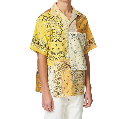 Kenzo Bicolor Cotton Pattern Shirt