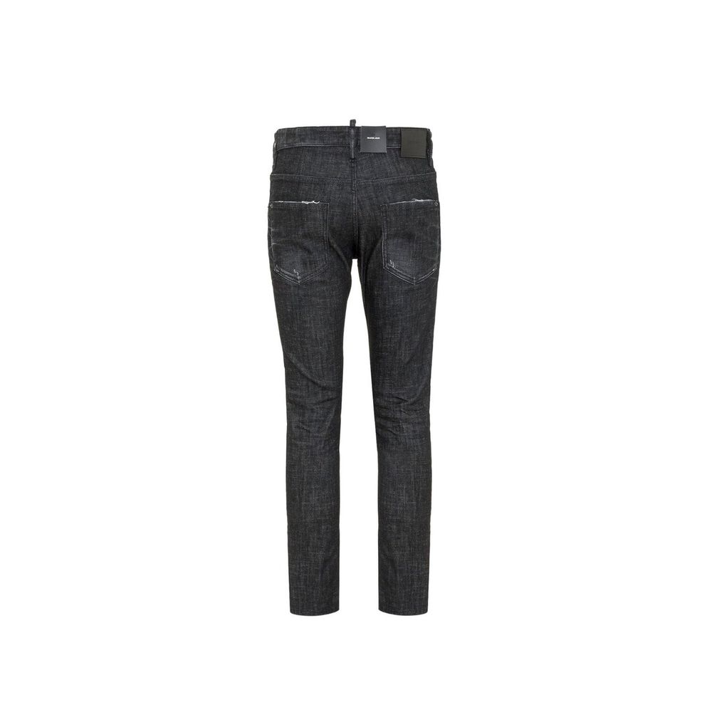 Dsquared² Black Cotton Slim Fit Jeans