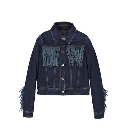 Frankie Morello Blue Cotton Denim Jacket