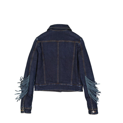Frankie Morello Blue Cotton Denim Jacket