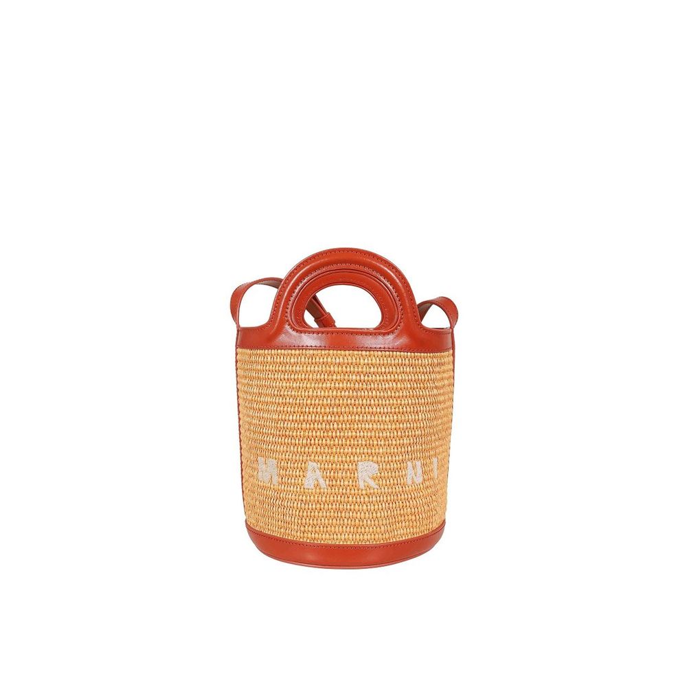 Marni Orange Cotton Backet Bag