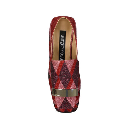 Sergio Rossi Multicolor Fabric Slip-On Loafers