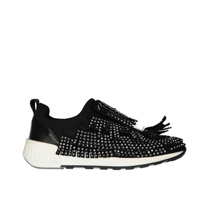 Sergio Rossi Black Fabric Athletic Sneakers