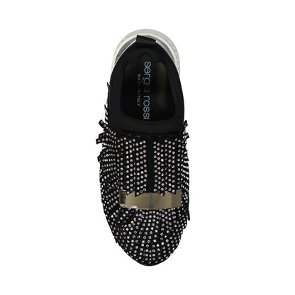 Sergio Rossi Black Fabric Athletic Sneakers