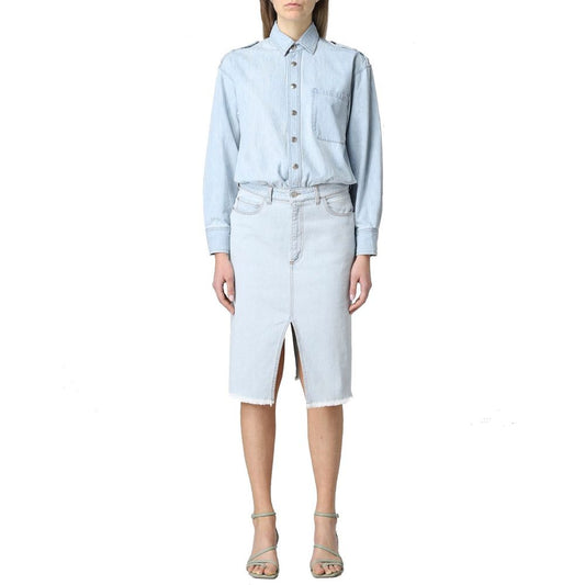 Stella McCartney Blue Cotton Casual Dress