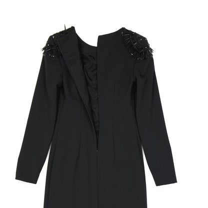 Alberta Ferretti Black Elastane Casual Dress