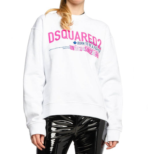 Dsquared² White Cotton Sweatshirt