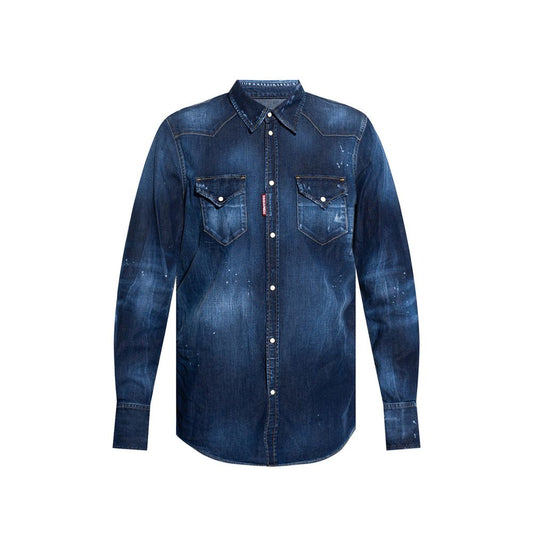 Dsquared² Blue Denim Shirt
