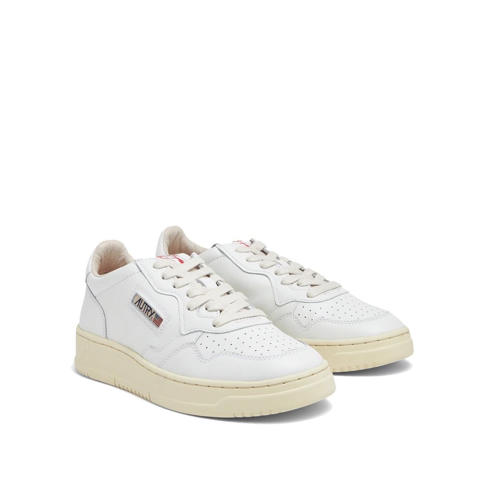 Autry White Leather Low Top Sneakers