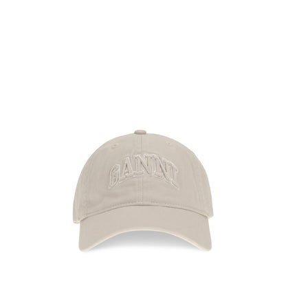 Ganni Beige Cotton Cap (Baseball Hat)