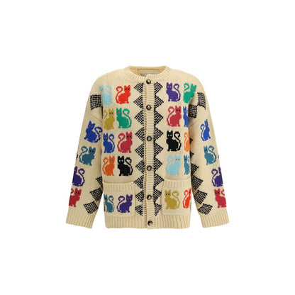 Valentino Multicolor Wool Cardigan
