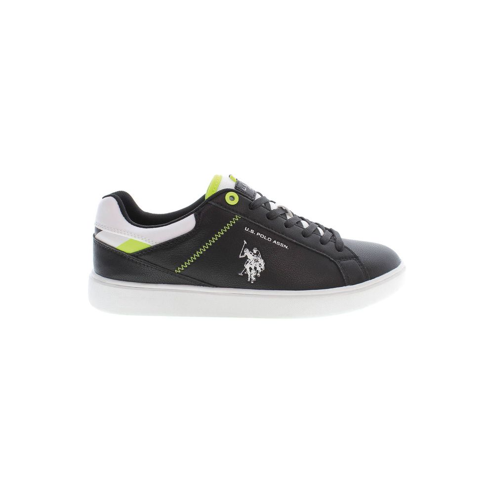 U.S. POLO ASSN. Black Polyester Low Top Sneakers