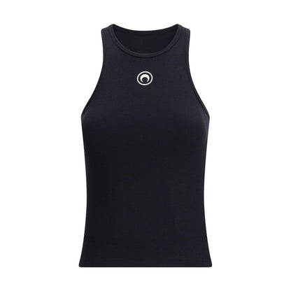 Marine Serre Black Cotton Top