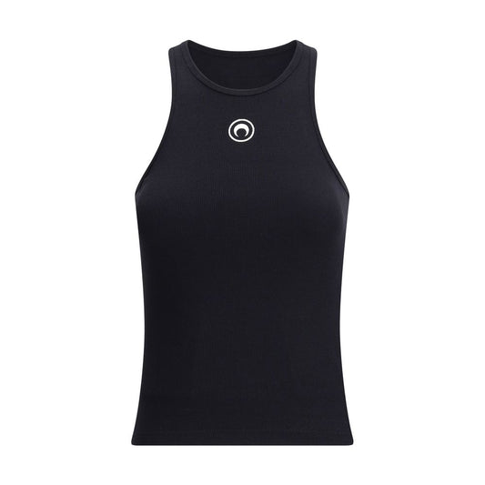 Marine Serre Black Cotton Top