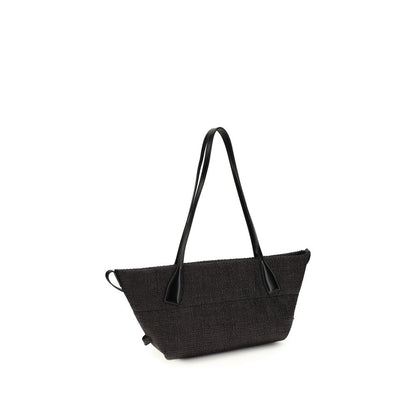 Balmain Black Raffia Shoulder Bag