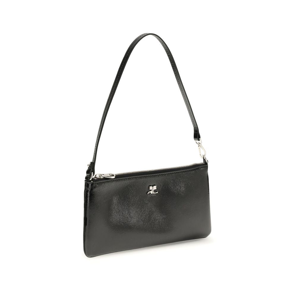 Courrèges Black Cowhide Shoulder Bag