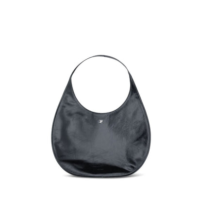 Courrèges Black Calf Leather Bos Taurus Shoulder Bag