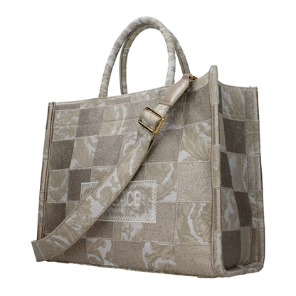 Versace Beige Fabric Handbag