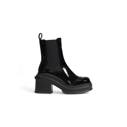 Armani Exchange Black Polyester Ankle Boots
