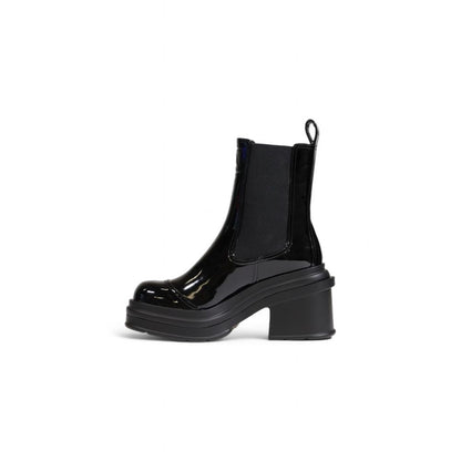 Armani Exchange Black Polyester Ankle Boots