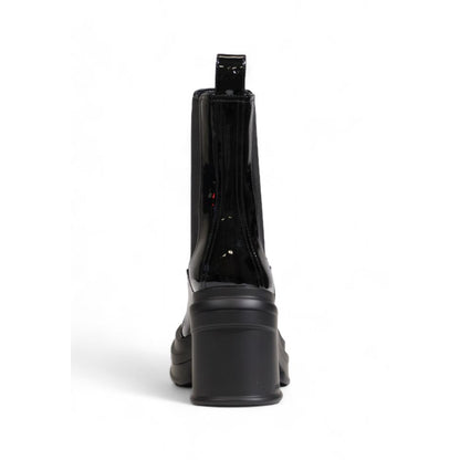 Armani Exchange Black Polyester Ankle Boots