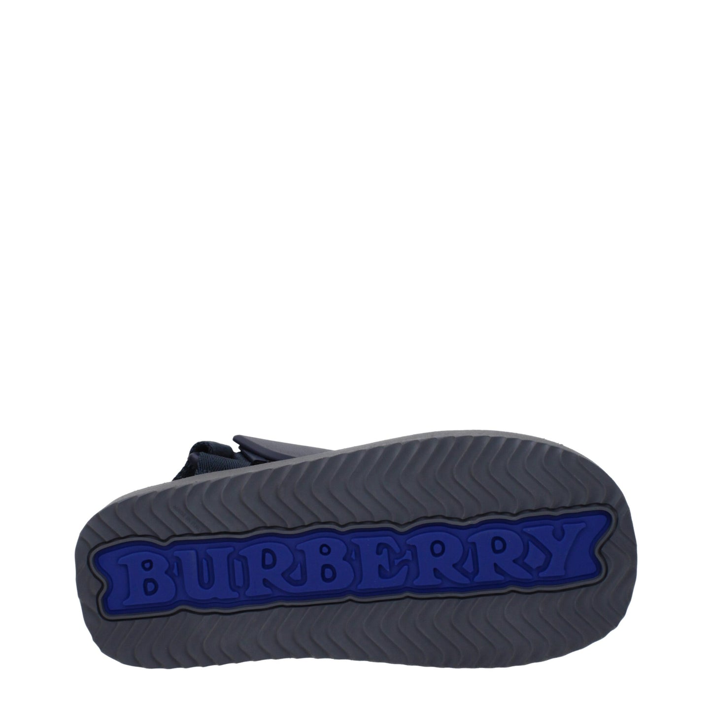 Burberry Blue Fabric Flat Sandals