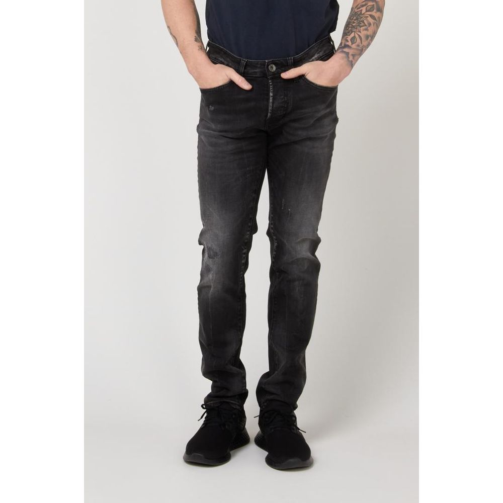 Gas Black Cotton Skinny Jeans