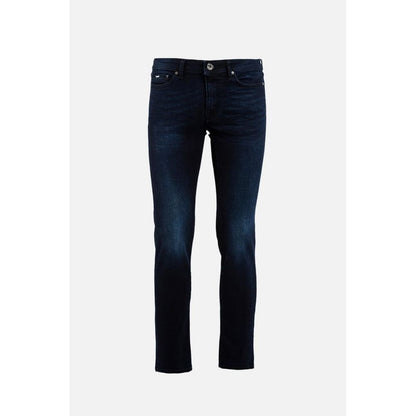 Gas Blue Cotton Slim Fit Jeans