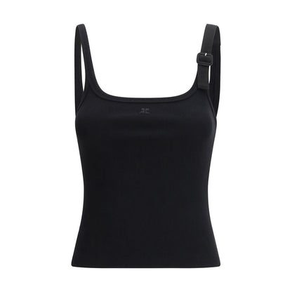 Courrèges Black Cotton Top