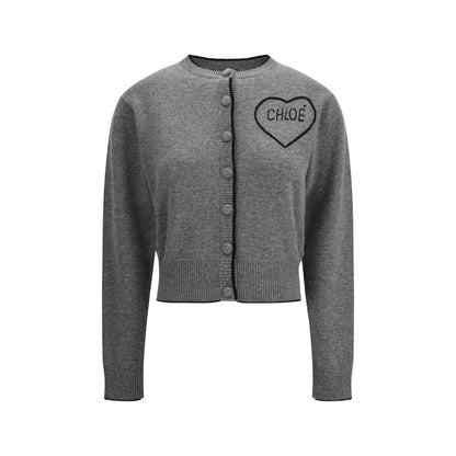 Chloé Gray Wool Cardigan