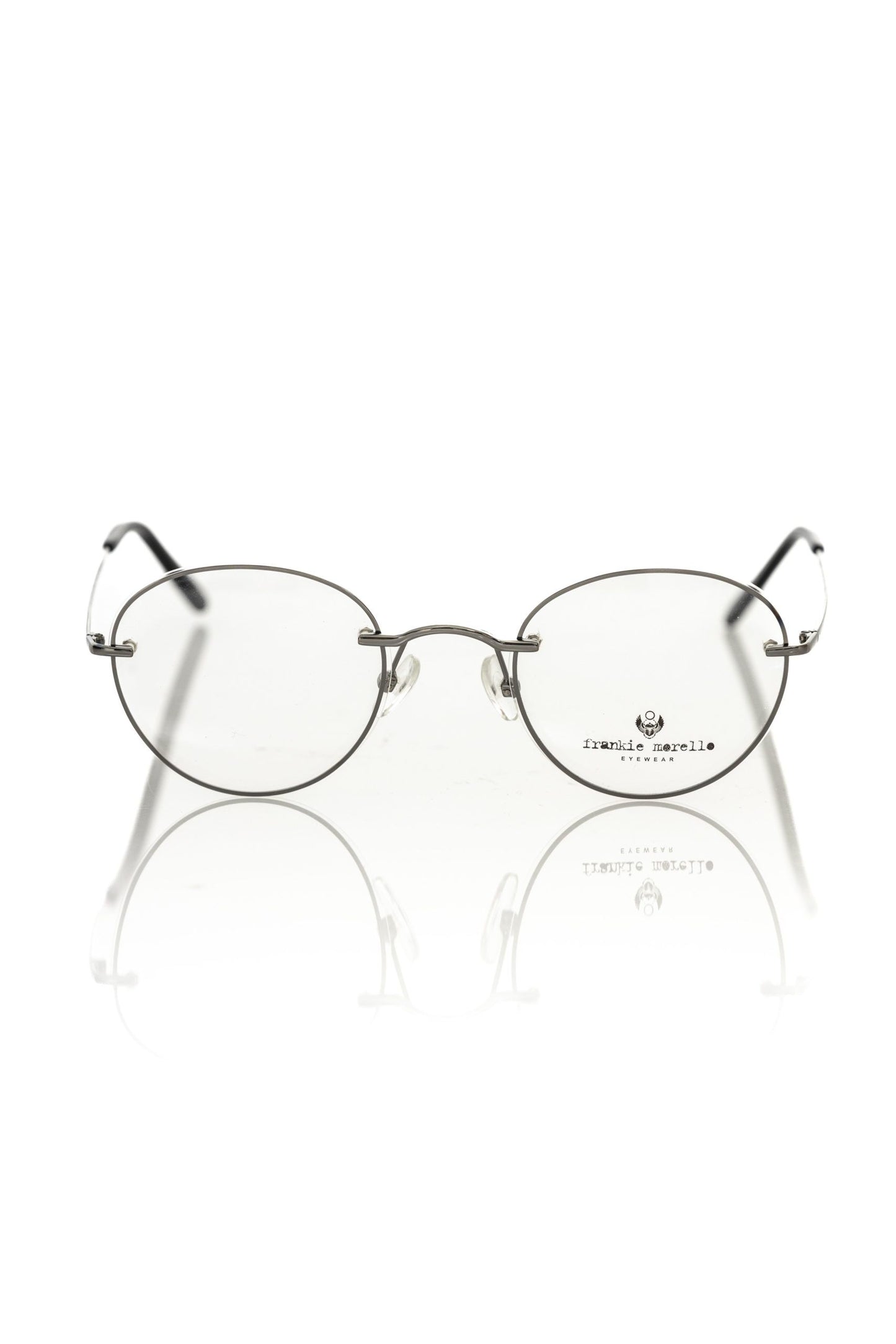 Frankie Morello Gray Metallic Men's Eyeglass Frame