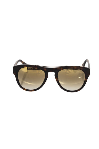 Frankie Morello Brown Acetate Mens Sunglasses