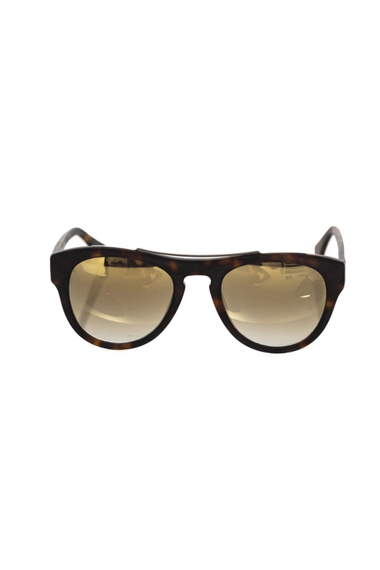 Frankie Morello Brown Acetate Mens Sunglasses