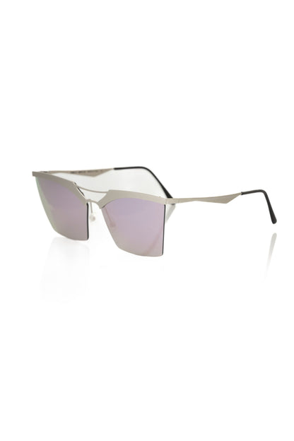 Frankie Morello Silver Metallic Women Sunglasses