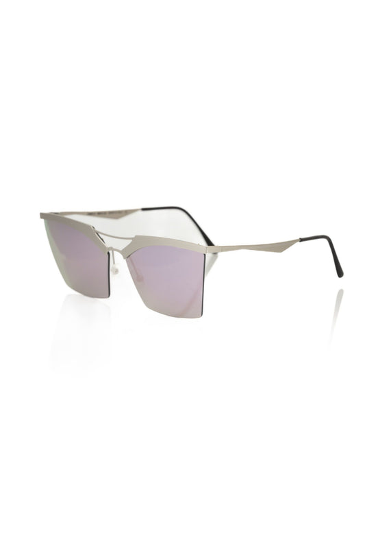 Frankie Morello Silver Metallic Women Sunglasses