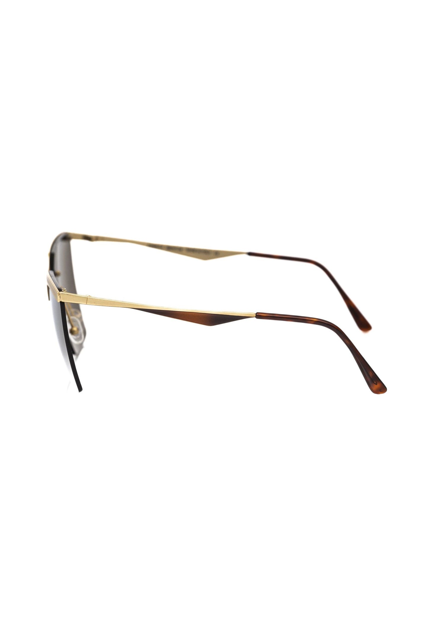 Frankie Morello Gold Metallic Fibre Women Sunglass