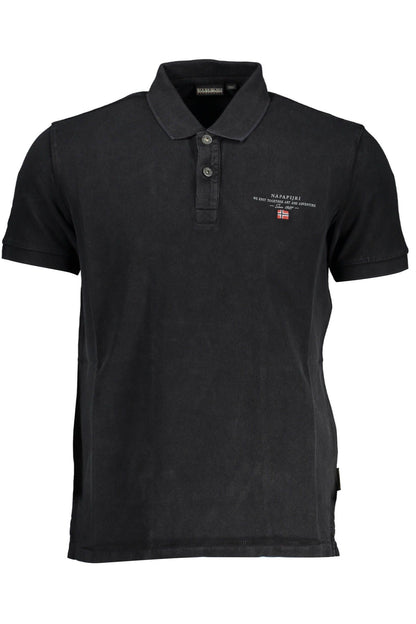 Napapijri Black Cotton Polo Shirt