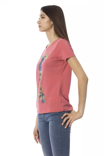 Trussardi Action Fuchsia Cotton T-Shirt