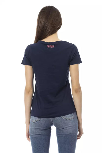 Trussardi Action Blue Cotton T-Shirt