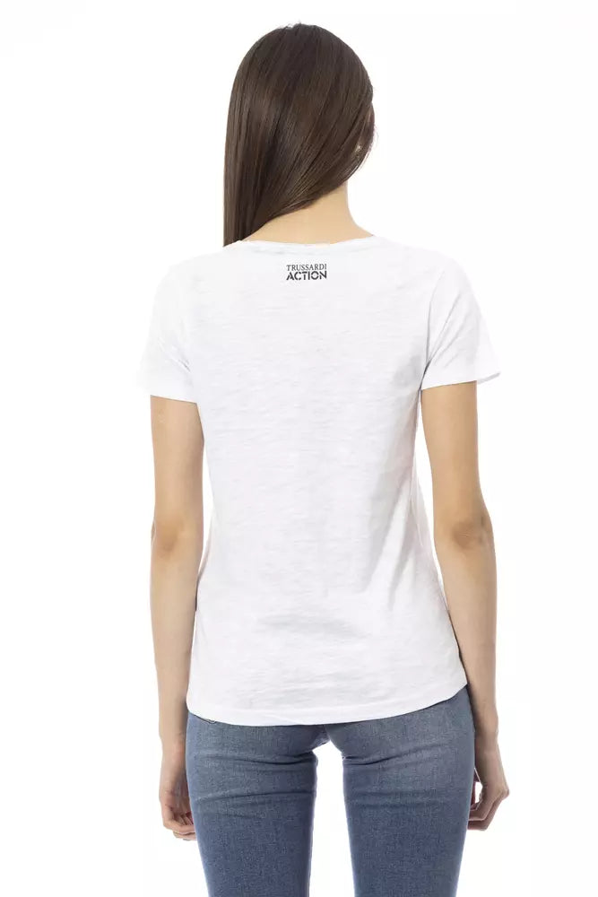 Trussardi Action White Cotton T-Shirt