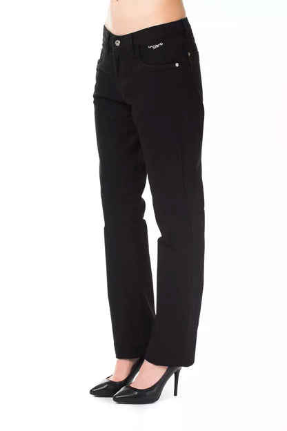 Ungaro Fever Black Cotton Women's Pants
