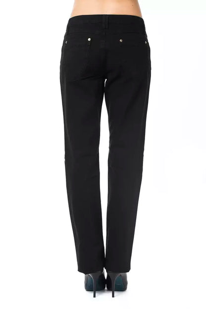 Ungaro Fever Black Cotton Women's Pants