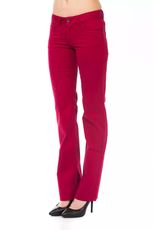 Ungaro Fever Red Cotton Women's Pants