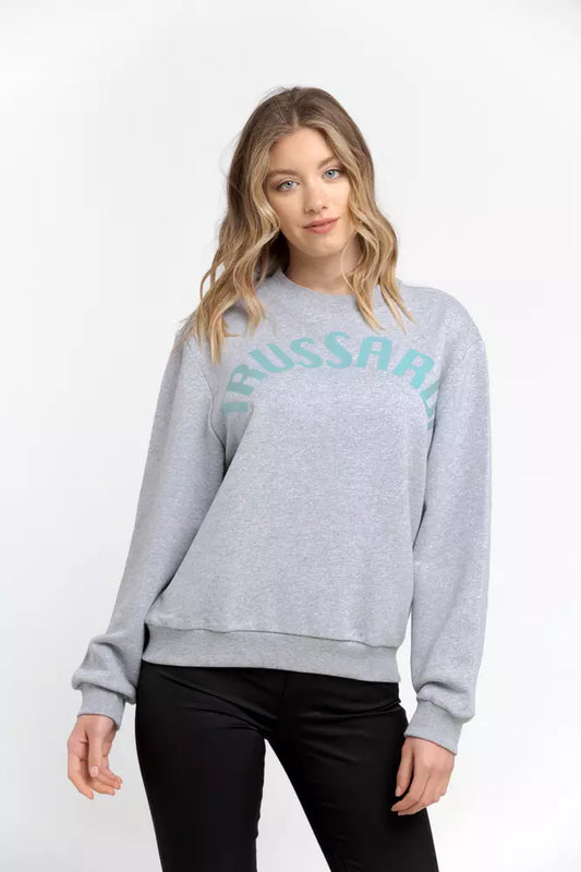 Trussardi Gray Cotton Women Sweatshirt