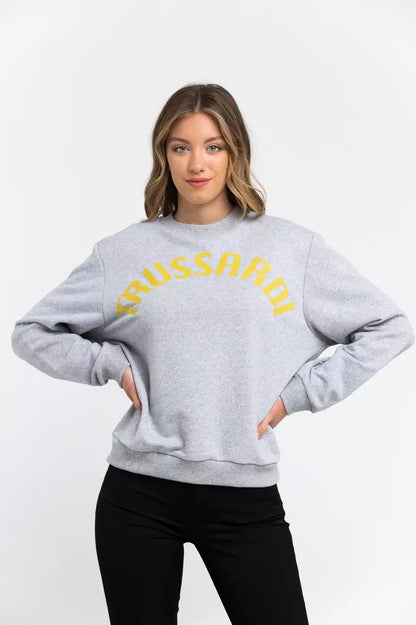 Trussardi Gray Cotton Women Sweatshirt